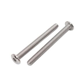 cSeao 10pcs 1/4"-20 x 2-1/2" Flat Head Allen Head Joint Conecting Bolts Socket Cap Screws for Furniture Table 304 Stainless Steel