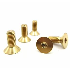 RISON التيتانيوم Ti البراغي M5x15mm التيتانيوم غاطسة عرافة المقبس غطاء الترباس قوس قزح شقة رئيس عرافة المقبس غطاء مسمار مزلاج حزمة من 5