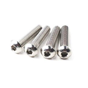 M4x30 Button Head Hex Socket Drive Screws 304 Stainless Steel Button Head Cap Screws (Pack of 100)