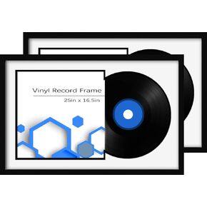 Vinyl Record Frame Album Frame for Frame Made to Display Vinyl Records, Home Decor LP Vinyl Record Display (Black 5, 1Pack)