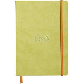 Rhodia Rhodiarama SoftCover Notebook - 80 Dots Sheets - 6 x 8 1/4 - Anise Cover (117456C)