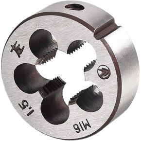 Metric Adjustable Round Die, M16 X 1.5, Alloy Steel Thread Left Hand Threading Die - (Applications: for Processing External Threads for Metal Plastic)