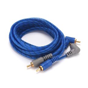 ORION Cobalt CR2.0B (2 Metes/6.56-Ft Blue/Grey) RCA Male to RCA Male Stereo Car Audio Cable | RCA Cable for Amplifiers, Hi-Fi Systems, Speakers, Home Theater, Subwoofers - Angle/Straight Connectors