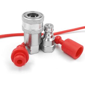 1/4" NPT Thread ISO A Hydraulic Quick Connect Coupling Coupler with Dust Caps