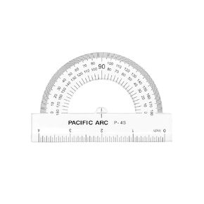 Pacific Arc's 8 Inch Plastic Protractor Clear Ruler