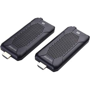 Mini Wireless HDMI Extender kit HDMI Transmitter and Receiver with 5GHz, 330ft Range, Up to 1080p@60Hz, HDMI Loopout on TX, IR Extension, Stream Video and Audio(MT-HD3501)