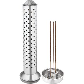 Stylish Stainless Steel Safety Agarbatti Stand with Dhoop Holder on Top
