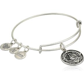 Alex And Ani Replenishment 19 Women's St. Thomas II Charm Bangle, Rafaelian Silver