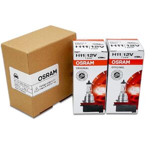 DAMA Automotive Lighting Osram H11 64211L+ DOT Original Standard Halogen Bulb 12V 55W 3800K PGJ19-2 Made in Germany/Pack of 2