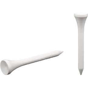 100 Pcs Wooden Golf Tees, Portable Lightweight Golf Ball Tees Golf Practicing Training Aids Tool for Reduce Friction Side Spin (2 Inch)
