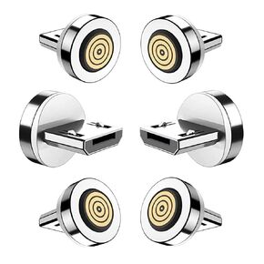Magnetic Charging Tips 7pin Series (Micro-USB Tips) 6pcs,Just 3.0A&7Pin Data Charger Tips Without USB Cords,Compatible for 7pin Magnetic Cable & Andriod SmartSeries.