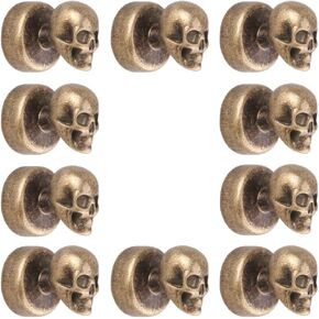 10 Pieces Skull Magnets Pins for Fridge Magnets,Office Magnets,Whiteboard Magnets,Map Magnets (Black)