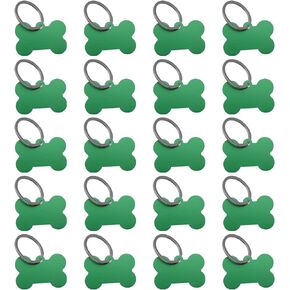 Blank Dog Tags，Bone Shaped Dog Tag Pet ID Tags for Dog Cat, Pendant Crafts，（Pink,20 Pcs）