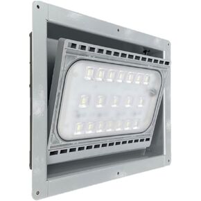 Cargo Race Trailer Toy Hauler Exterior Flush LED Flood Pit Light <2" Deep 12V (Light Gray)