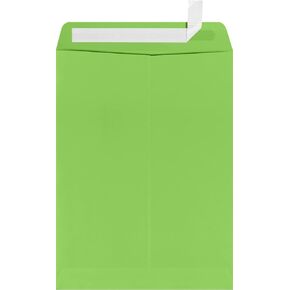 LUXPaper 9 x 12 Open End Window Envelopes | Peel & Press | Limelight Green | 80lb. Text | 50 Qty