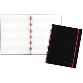 Black n'Red K66652 Twin Wire Poly Cover Notebook, Legal Rule, 11 x 8 1/2, 70 Sheets
