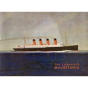 Posterazzi Cunard Line Promotional Brochure For Mauretania Circa 1930 Poster Print, (16 x 12)