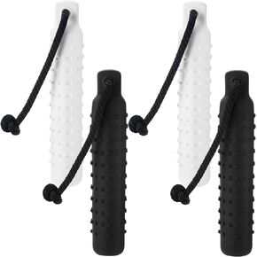 4 Pcs Dog Training Bumper with Throw Rope 11 x 2 Inch Dog Retriever Training Dummy Puppy Toys Standard Size Duck Hunting Tool for Hunting Puppy(Multicolor)