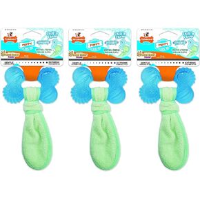 Nylabone 3 Pack of Chill 'n Chew Puppy Teething Toys, Small, Allergen-Free Peanut Butter Flavor