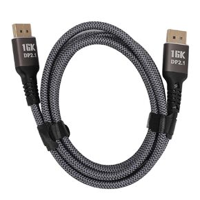 Cuifati Displayport Cable 2.1, 16K 30Hz Displayport Cable 5ft, 40Gbps 3D Dynamic HDR Male to Male Displayport Extension Cable to Cable for G Sync Gaming Display