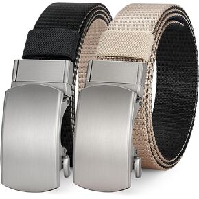 Men's Reversible Belt Ratchet Nylon Belt for Men Casual Web Golf Belt for Jeans Pants Work