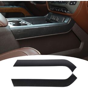 RT-TCZ for Silverado Center Console Organizer Tray Side Panel Trim Cover for Chevy Silverado GMC Sierra 2014-2018 Carbon Fiber Interior Accessories 2pcs