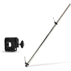 MARINE CITY 304 Grade Stainless Steel Rail Mounted Flag Staff and Black Plastic Flag Pole Base for Boat Yacht Cooperate with 7/8 Inches to 1 Inches Round Tube and Square Tube (Pack of 1)
