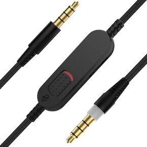 كابل بديل HyperX Cloud Alpha - متوافق مع سماعات الألعاب Cloud Alpha، Mix، Flight، Logitech G633، G933 - كابل صوت 3.5 ملم مع كتم الصوت والتحكم في مستوى الصوت (بدون ميكروفون، 4.9 قدم) in Kuwait