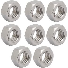 uxcell Hex Nuts, 1/2-12 UNC 304 Stainless Steel Thread Hexagon Nut 8pcs