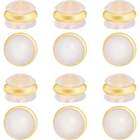 Soft Silicone Earring Backs for Studs Silver&Gold Belt Rubber Earring Backs Replacements Hypoallergenic Safety Plastic Earring Back for Studs Earring (12pcs) in Kuwait