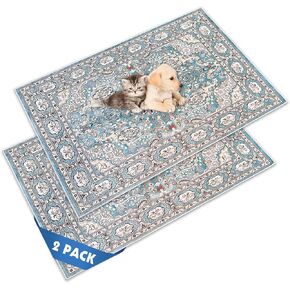 kathson 2 PCS Puppy Pads, 31×47 Inches Washable Pads for Dogs, Non-Slip Washable Dog Pads, Quick Dry Reusable Puppy Pads for Puppy Whelping & Training, Pet Traning Pads for Crate, Kennel, Playpen, A