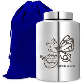 Feather Urns for Human Ashes Adult Male or Female, Funeral Memorial Urns for Ashes Casket for Men Women, Burial Urn for Adults Up to 160 IBS