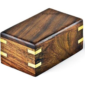Wooden Urn for Human Ashes - Handmade Rosewood Pet Urn for Dogs Cats - Personalized Wooden Funeral Urn for Ashes Handcrafted, Burial Urn Box for Adult Ashes (Large: 9.5 x 7 x 4)