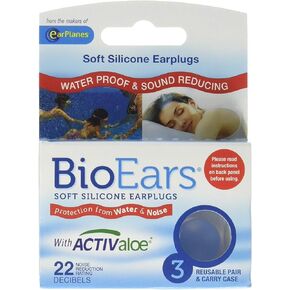 Soft Silicone Earplugs 3 Pairs (Pack of 4)