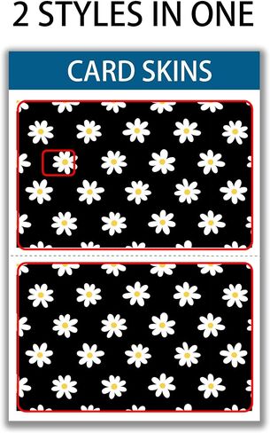 Daisies Small Chip Credit Card Stickers Slim Waterproof Anti-Wrinkling Removable Vinyl Decals Debit Card Skin Cover in Saudi Arabia