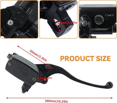 دراجة نارية عالمية 7/8 "22 مللي متر دواسة فرامل أسطوانة رئيسية متوافقة مع هوندا ياماها سوزوكي كاواساكي in Kuwait