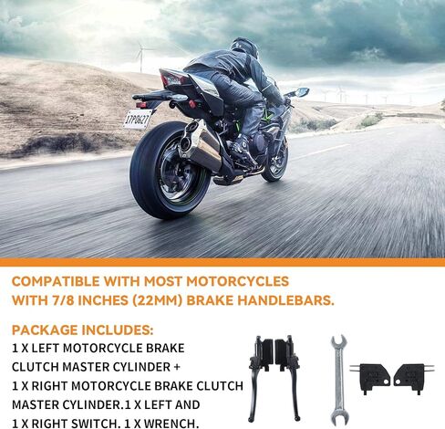 دراجة نارية عالمية 7/8 "22 مللي متر دواسة فرامل أسطوانة رئيسية متوافقة مع هوندا ياماها سوزوكي كاواساكي in Kuwait