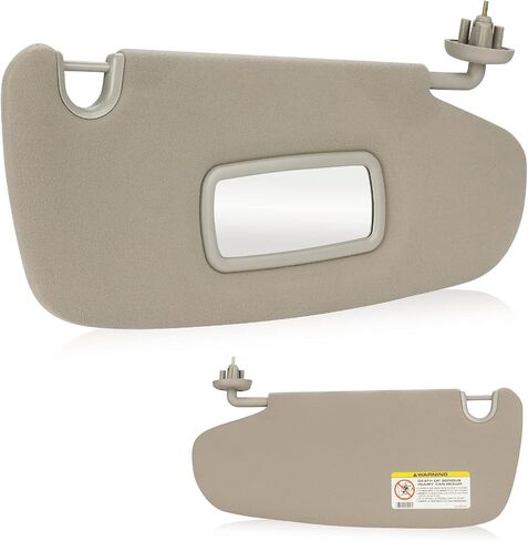 Youxmoto Left Driver and Right Passenger Side Sun Visor for Dodge Ram 1500 2500 3500-2002 2003 2004 2005 2006 2007 2008 2009, Replaces# 1CT11TL2AA, 1CT18TL2AA, Grey Car Visor with Mirror in Saudi Arabia