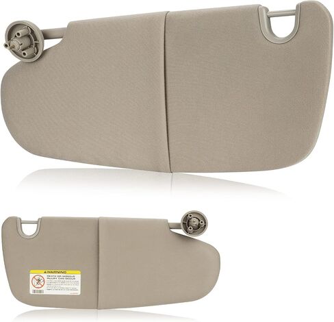 Youxmoto Left Driver and Right Passenger Side Sun Visor for Dodge Ram 1500 2500 3500-2002 2003 2004 2005 2006 2007 2008 2009, Replaces# 1CT11TL2AA, 1CT18TL2AA, Grey Car Visor with Mirror in Saudi Arabia