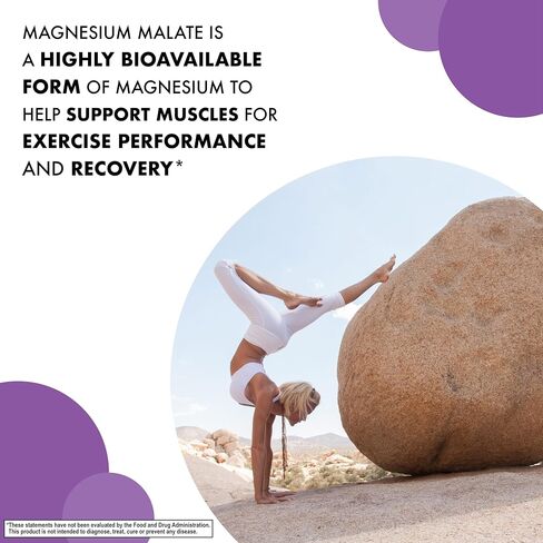 Bluebonnet Nutrition Magnesium Malate Vegetable Capsules - Supports Energy, Muscle & Joint Health - Non-GMO, Vegan, Kosher Certified, Gluten-Free, 90 Count in Saudi Arabia