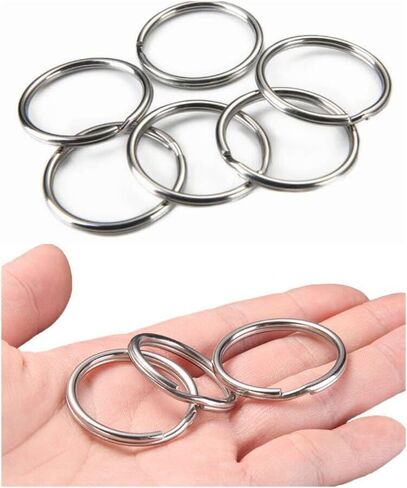 علامات الأرقام 1-10، 25 مم 304 من الفولاذ المقاوم للصدأ علامات مفاتيح مرقمة مجوفة مع حلقات، سلسلة مفاتيح لعلامات تعريف الأرقام in Kuwait