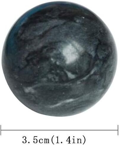 Chinese Marble Natural 3.5 cm Hand Balls Black Gray Health Exercise Stress Balls Baoding Balls Relieve Hand Exercise in Saudi Arabia