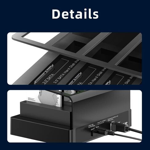 4 Bay SATA to USB3.0 Hard Drive Docking Station for 2.5" & 3.5" SATA HDD / SSD , Maximum 64TB Capacity, Support Hard Drive Reader & Write Functionality - K305BU3S in Kuwait