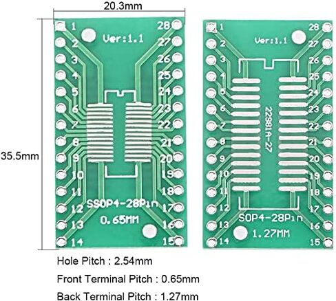 Heyiarbeit SOP 8PIN 0.65 / SOP 8PIN 1.27 to DIP Adapter PCB Board SMD Converter 50pcs in Saudi Arabia