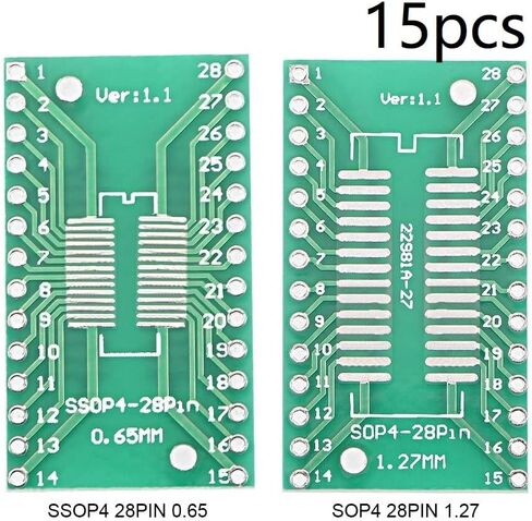 Heyiarbeit SOP 8PIN 0.65 / SOP 8PIN 1.27 to DIP Adapter PCB Board SMD Converter 50pcs in Saudi Arabia