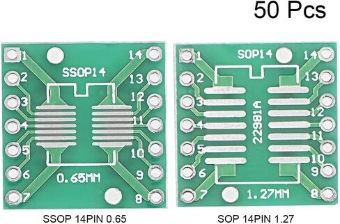 Heyiarbeit SOP 8PIN 0.65 / SOP 8PIN 1.27 to DIP Adapter PCB Board SMD Converter 50pcs in Saudi Arabia