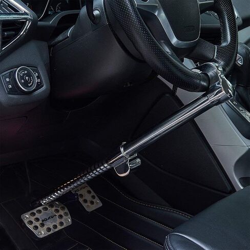 قفل سيارة مضاد للسرقة، قفل مقود السيارة، قابض رأس، قفل فرامل خانق، قفل عجلة قيادة متعدد الوظائف قابل للسحب، حماية عالمية مزدوجة، قفل عجلة قيادة من الفولاذ المقاوم للصدأ عالي الأمان in Saudi Arabia