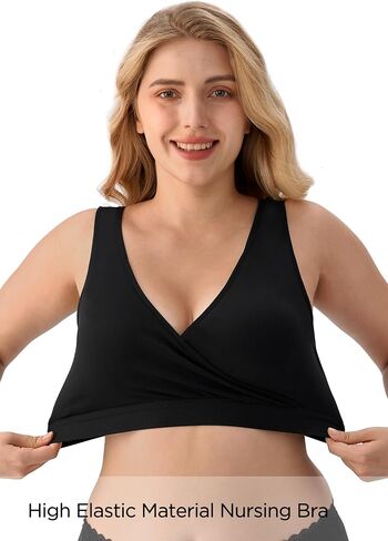 HBselect Nursing Bras for Breastfeeding, Maternity Nursing Sleep Bra Wireless Pregnancy Sleep Bralette 1/5 Pack in Saudi Arabia