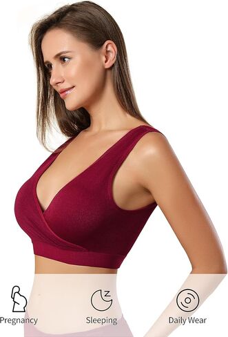 HBselect Nursing Bras for Breastfeeding, Maternity Nursing Sleep Bra Wireless Pregnancy Sleep Bralette 1/5 Pack in Saudi Arabia