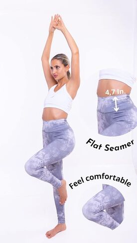 Printed High Waisted Leggings for Women Tummy Control Buttery Soft Yoga Pants in Saudi Arabia